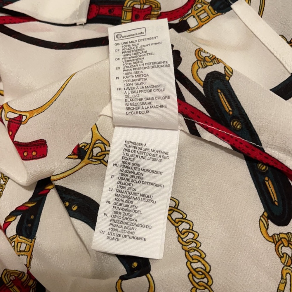 & other stories equestrian belt silk shirt - Picture 3 of 6